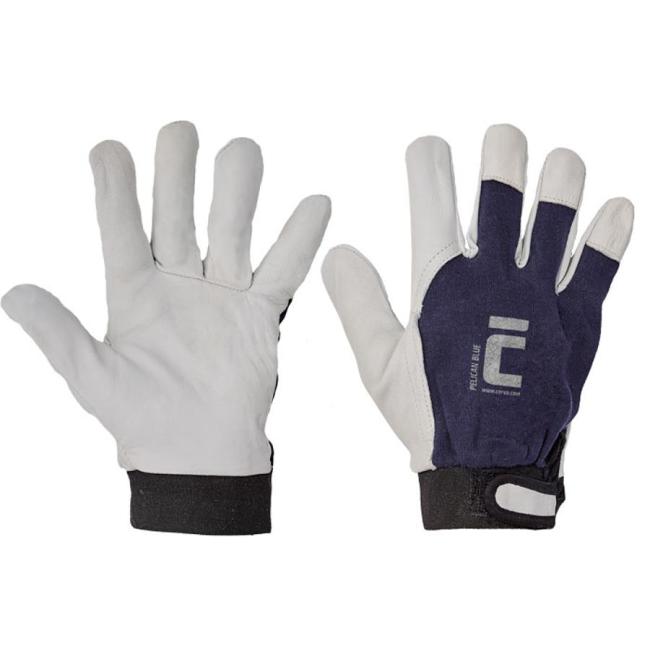 Work gloves, combined Pelican Blue, size 11/XXL