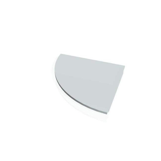 Prídavný stolík Gate, ľavý, 80x80 cm, sivý