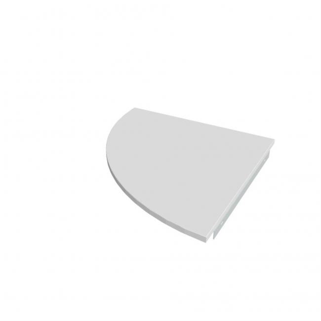 [ON080390] Prídavný stolík Gate, ľavý, 80x80 cm, biely