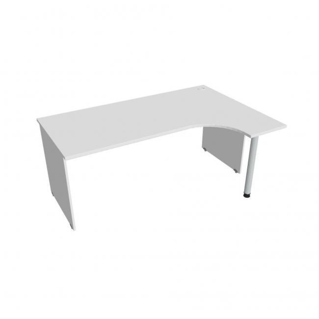 Gate desk, ergo, left, 180x75.5x120 cm, white/white