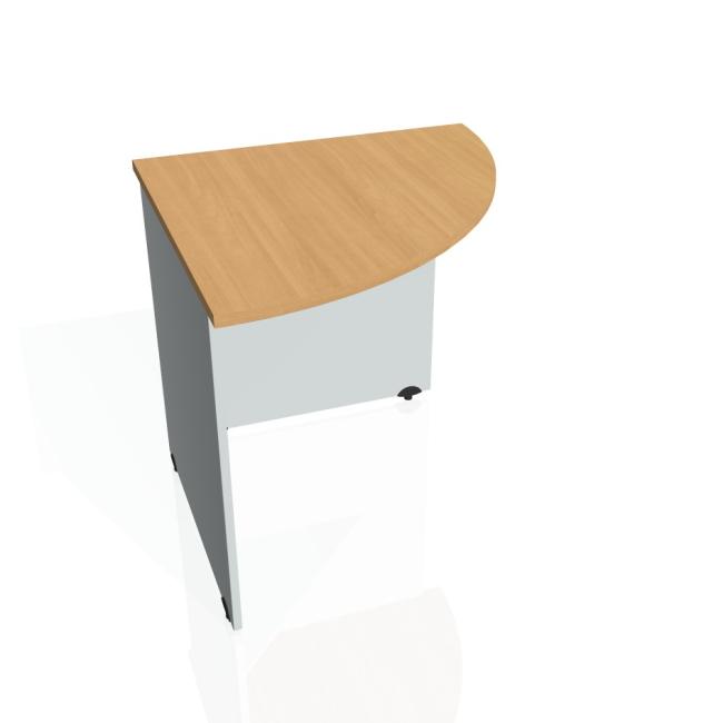 [ON080528] Prídavný stôl Gate, pravý, 80x75,5x80 cm, buk/sivá