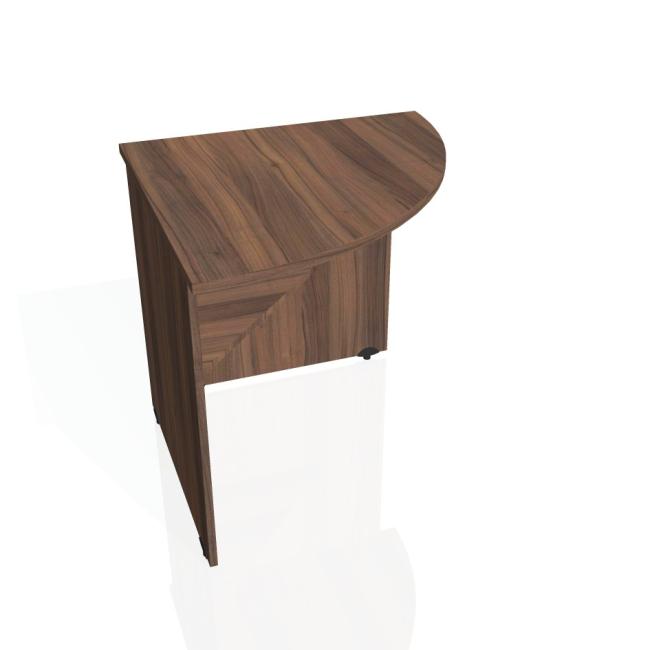 Additional table Gate, right, 80x75.5x80 cm, walnut/walnut