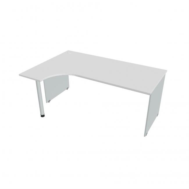 Gate desk, ergo, right, 180x75.5x120 cm, white/grey