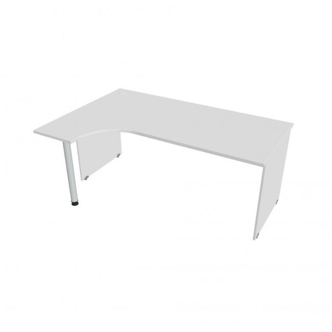 Gate desk, ergo, right, 180x75.5x120 cm, white/white