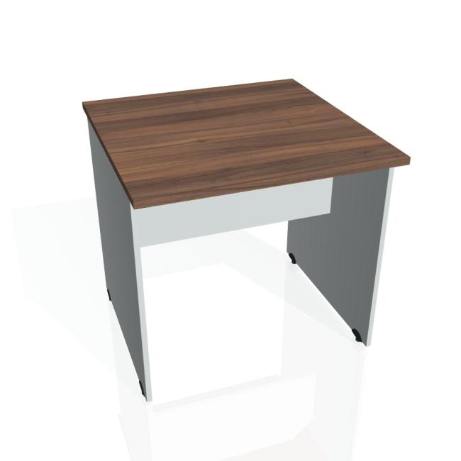 Gate meeting table, 80x75.5x80 cm, walnut/grey