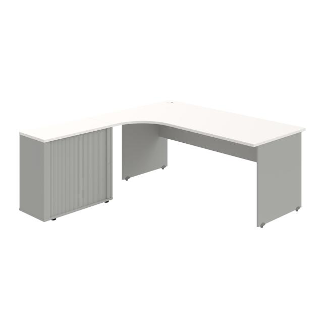 [ON080998] Gate desk, ergo, right, 180x75.5x200 cm, white/grey