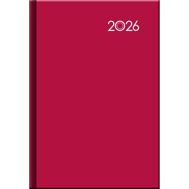 [D51] Diary FALCON daily A5 14.2 x 20.4 cm red 2026