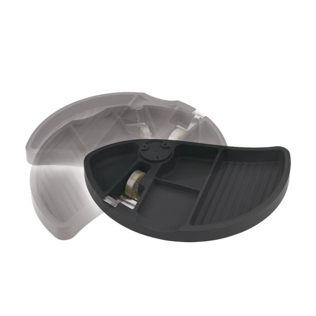 Swivel pencil case under the table top, black