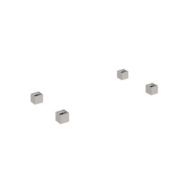 [ON100770] Rectifying feet, metal, 6x6 cm, 4 pcs