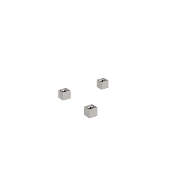 Rektifikačné nožičky, kovové, 6x6 cm, 3 ks