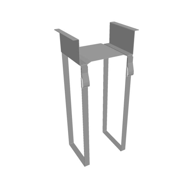 Hanging computer holder, gray