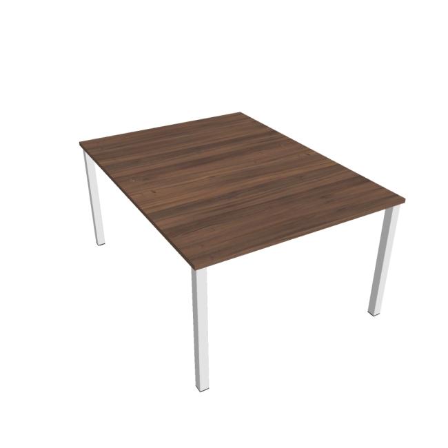 Uni work table, double, 120x75.5x160 cm, walnut/white