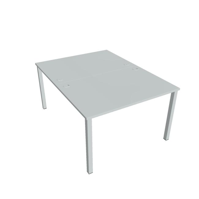 Uni work table, double, 120x75.5x160 cm, gray/grey