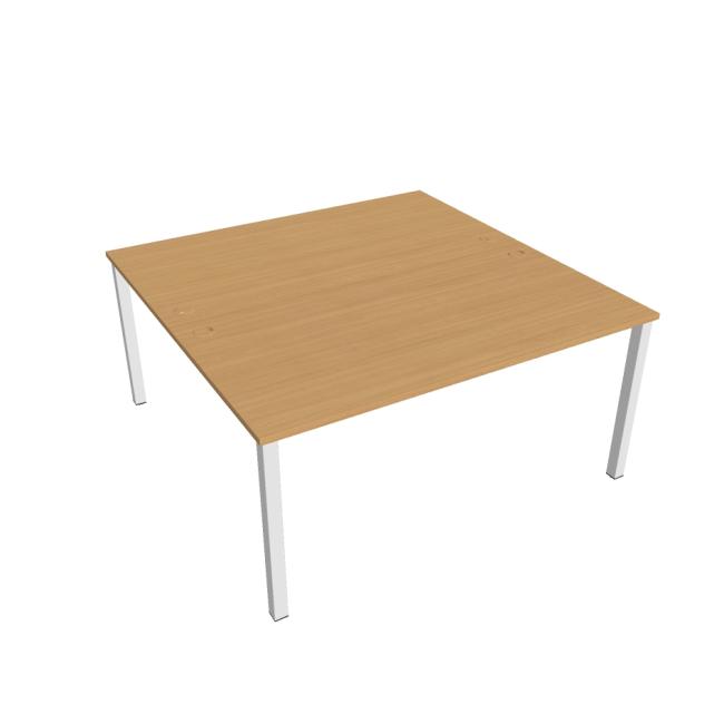 [ON116024] Uni work table, double, 160x75.5x160 cm, beech/white