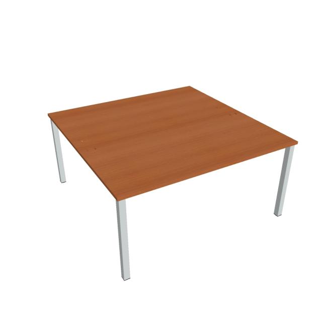 Uni work table, double, 160x75.5x160 cm, cherry/grey
