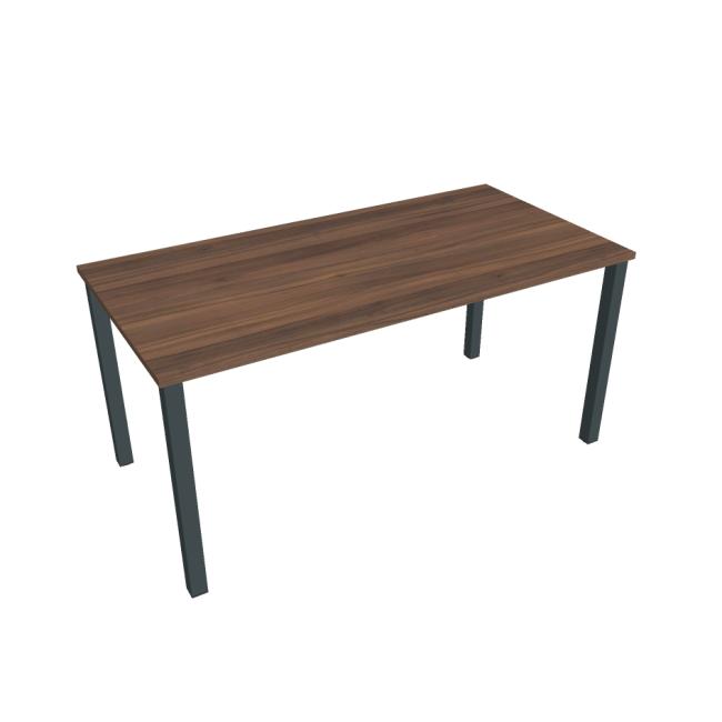 Conference table Uni, 160x75.5x80 cm, walnut/black