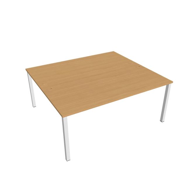 [ON118024] Uni work table, double, 180x75.5x160 cm, beech/white