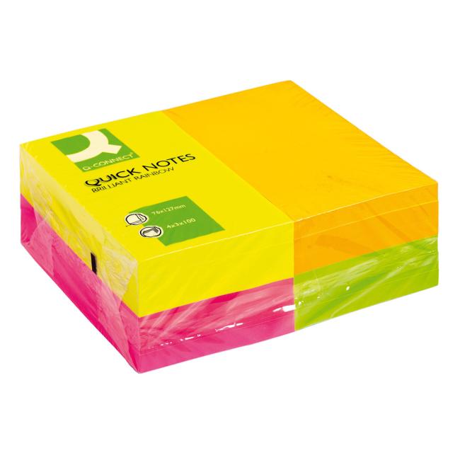 Q-CONNECT self-adhesive pad 127x76 brilliant