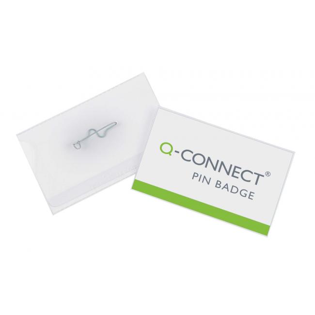 Visačka so špendlíkom Q-CONNECT 90x54mm 50ks