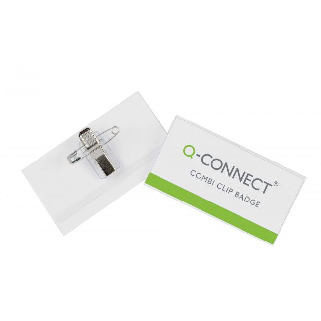 Q-CONNECT tag clip+pin 75x40mm 50 pcs