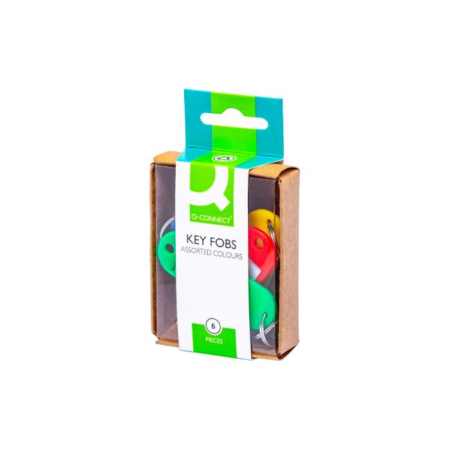 Menovky na kľúče Q-CONNECT mix farieb 6 ks