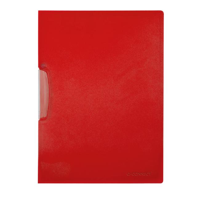 Puzdro s plastovou sponou Q-CONNECT červené