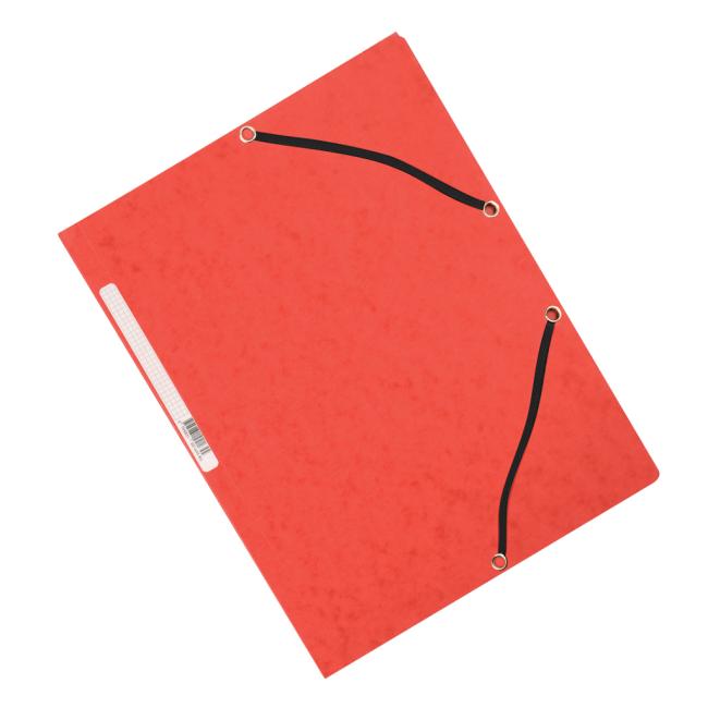 Smooth cardboard packaging with Q-CONNECT red rubber band