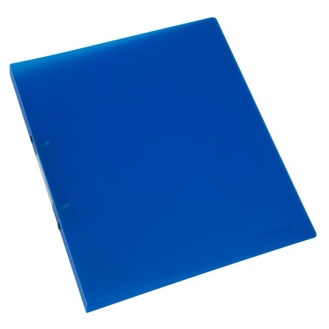 Binder 2-ring Q-CONNECT all-plastic 1.6cm transparent blue