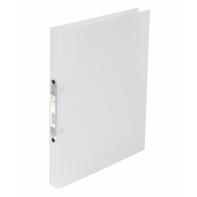 Binder 2-ring Q-CONNECT all-plastic 1.6cm transparent milky