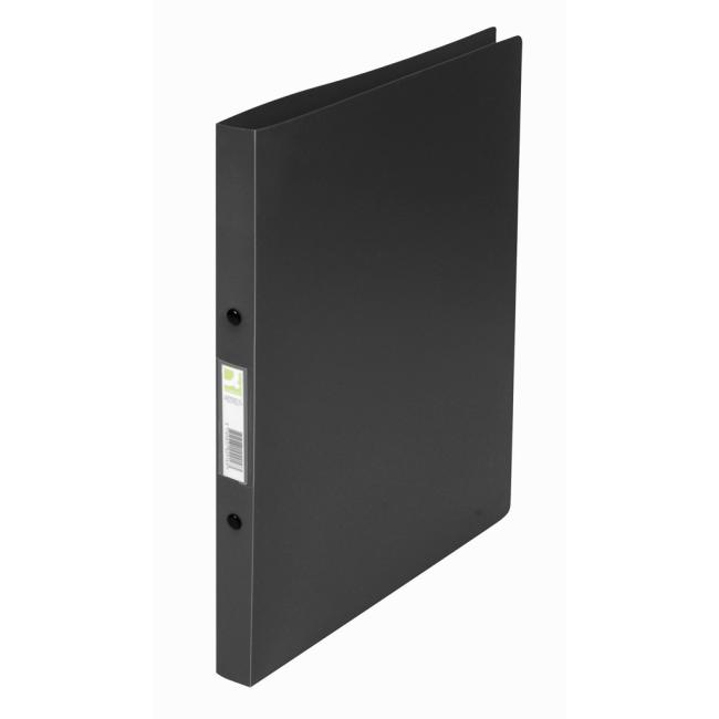 Binder 2-ring Q-CONNECT all-plastic 1.6cm black