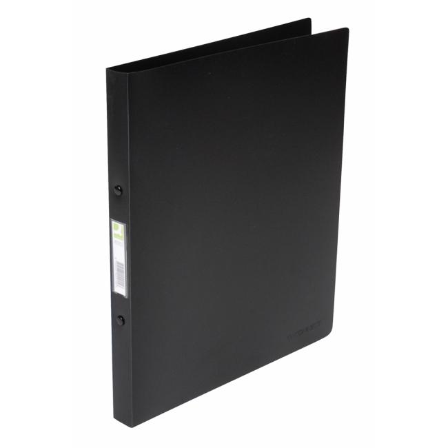 Binder 4-ring Q-CONNECT all-plastic 1.6cm transparent black