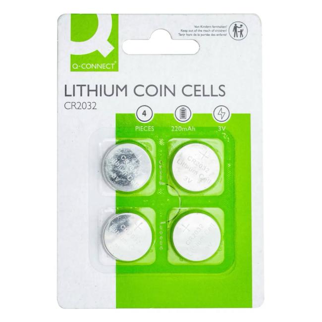 Batéria Q-CONNECT CR2032 gombíková 4 ks