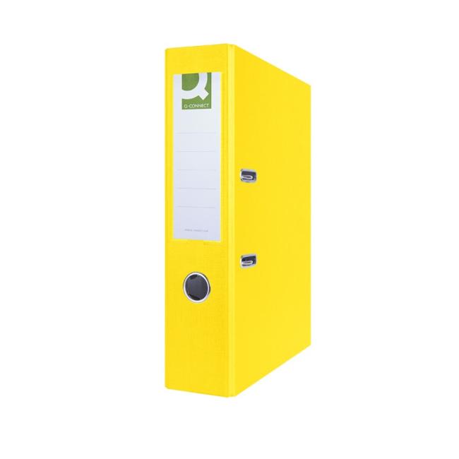 Lever filer Q-CONNECT semi-plastic 7.5 cm yellow