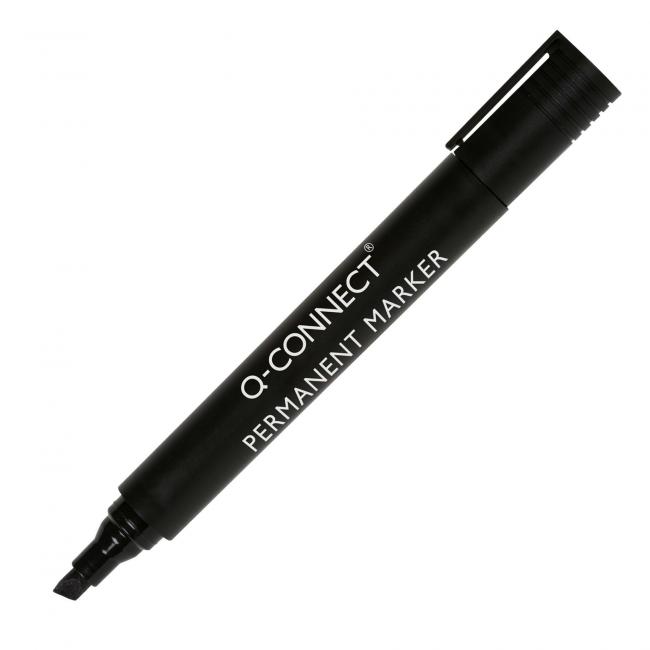 Permanent marker Q-CONNECT cut tip black