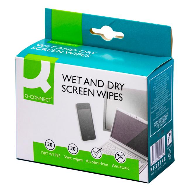 20 pairs of individually packaged screen wipes