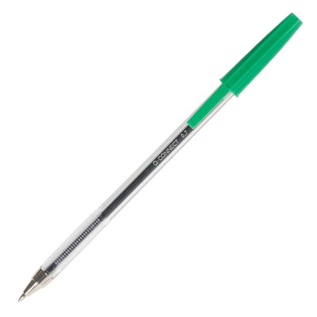 Ballpoint pen disposable Q-CONNECT M green