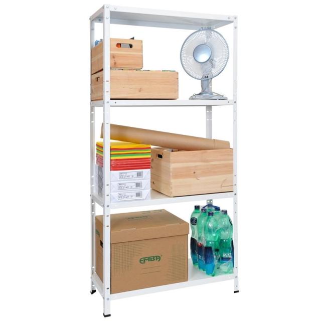 [RG010060] Shelf rack, all metal, h.150 x w.75 x d.30 cm, white