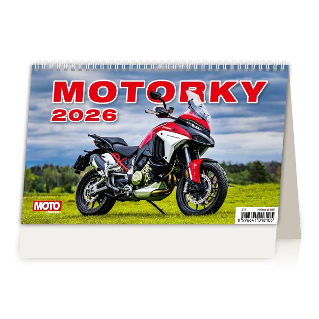 [S11] Riadkový stolový kalendár 22,6x13,9 cm - Motocykle 2026