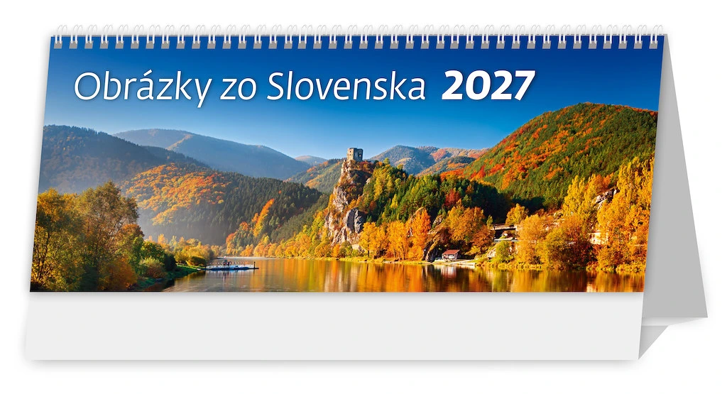 Stolový kalendár stĺpcový 30,1x15 cm - Obrázky zo Slovenska 2027