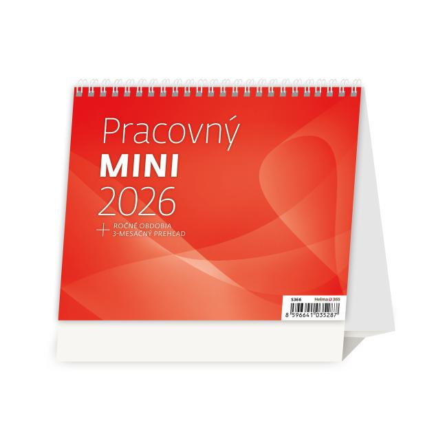 [S366] Table column calendar 17.1x13.9 cm - Work MINI 2026