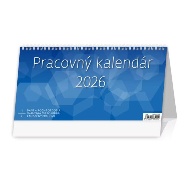 [S367] Table column calendar 30.1x14.8 cm - Working year 2026
