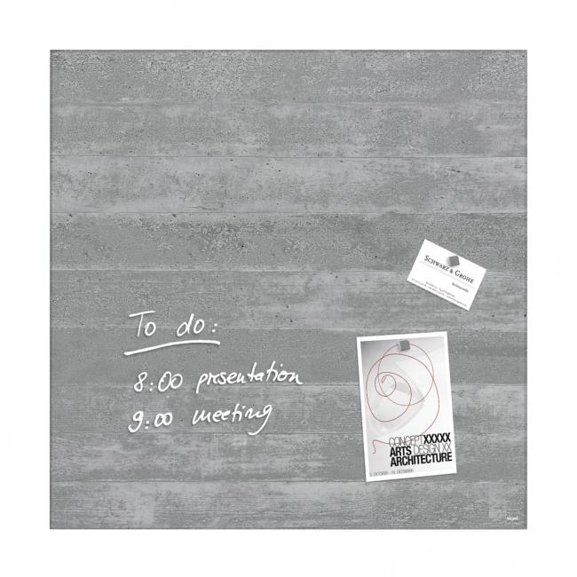 Sklenená doska artverum 48x48cm zavesený betón