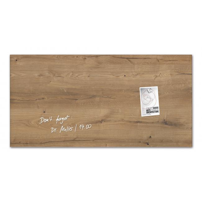Glass board artverum 91x46cm natural wood