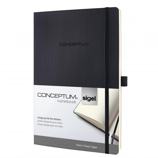 Notebook CONCEPTUM A4, lined black, soft binding