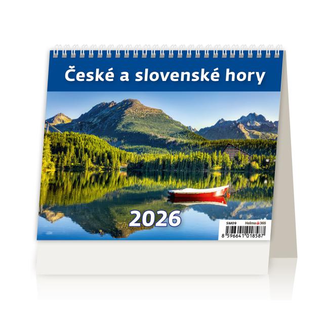 [SM09] Desk calendar 17.1x13.9 cm - MiniMax Czech and Slovak mountains 2026
