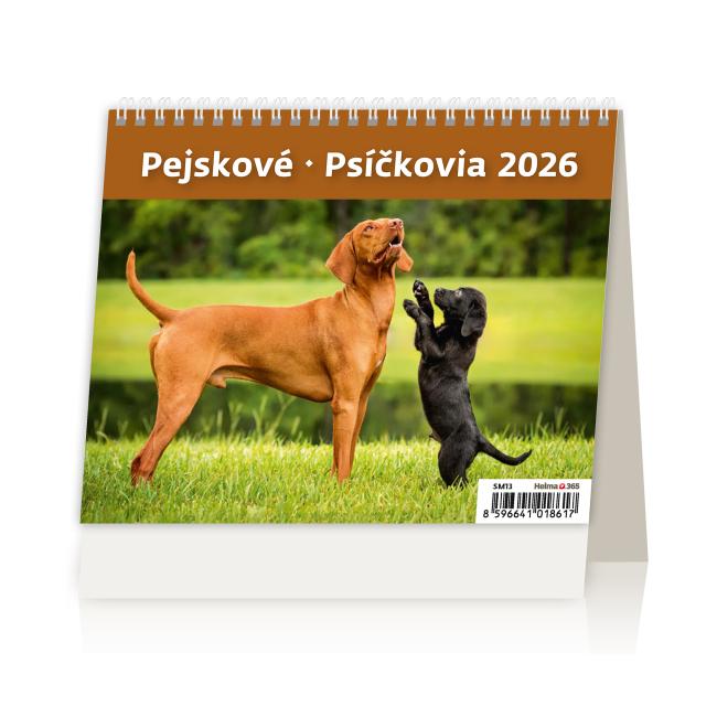 Desk calendar line 17.1x13.9 cm - MiniMax Psíčkovia 2026