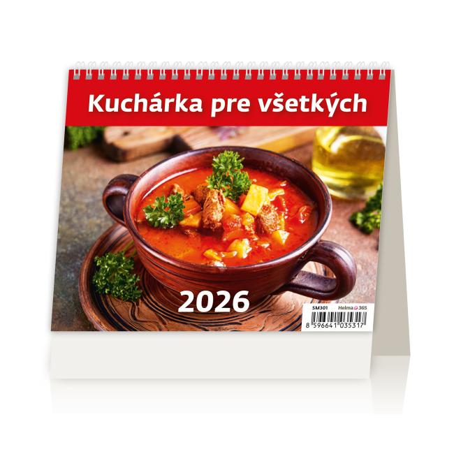 [SM301] Lined table calendar 17.1x13.9 cm - MiniMax Cookery for all 2026