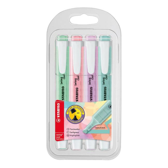 STABILO swing cool Pastel 4S highlighter set