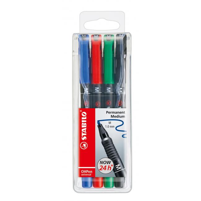 [ST084304] Set of markers OHP STABILO universal M 843/4S