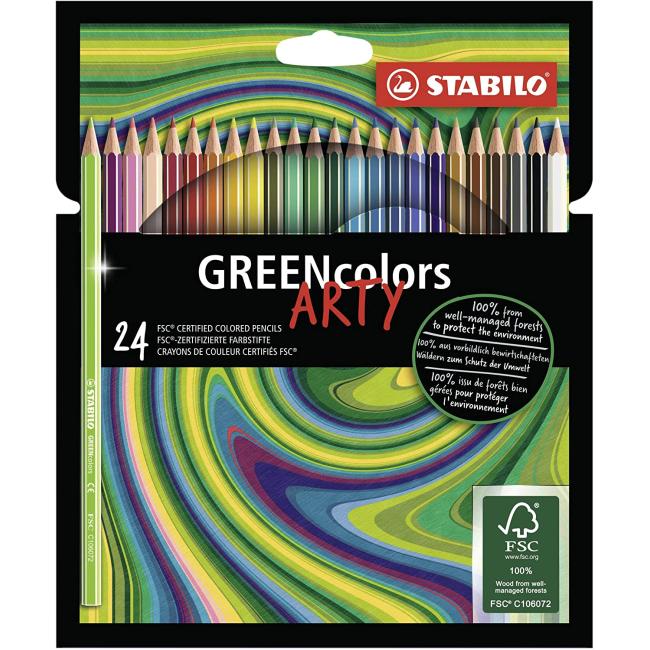 [ST192420] STABILO GREENcolors 24 pcs 'ARTY' crayons